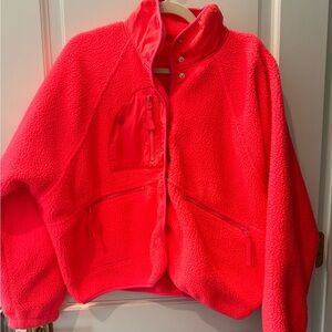 Free People Movement-Vibrant Pink Fleece Jacket